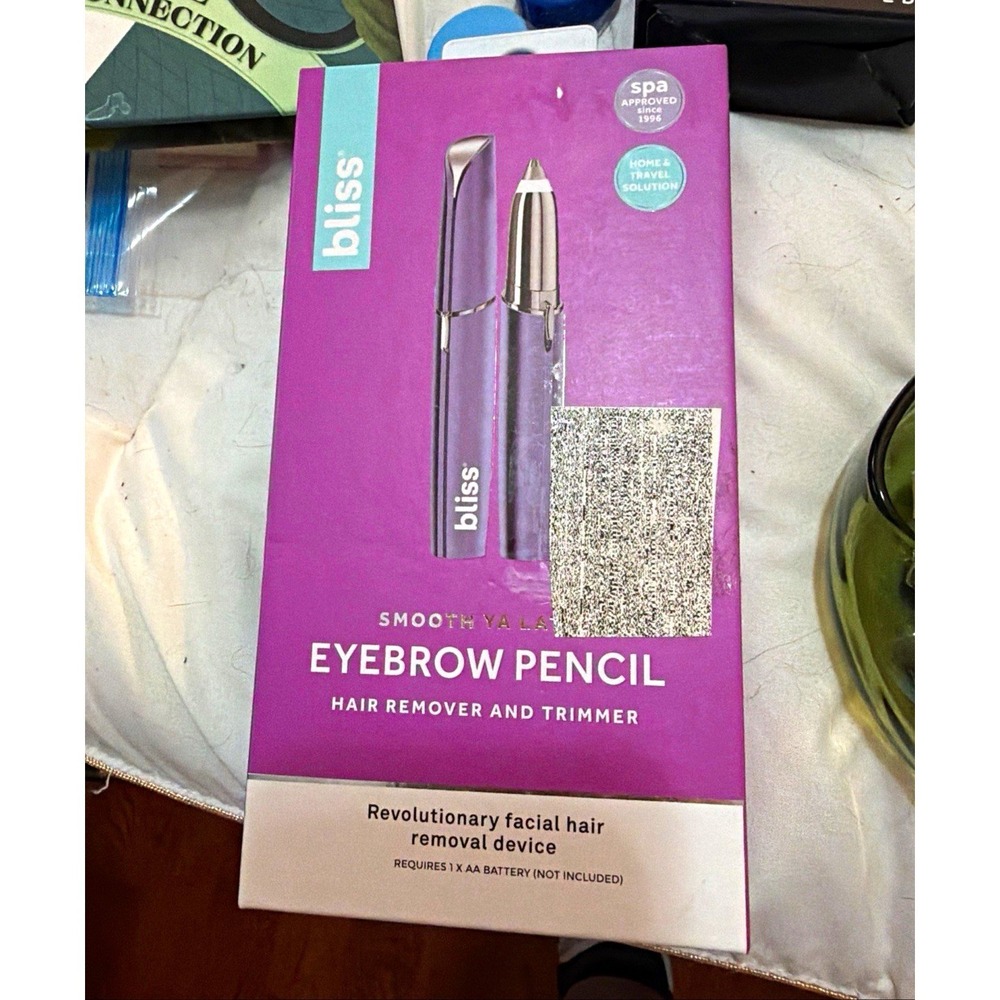 Bliss Smooth Ya Lata Eyebrow Pencil Trimmer Cordless Battery Purple Hair Remover